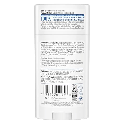 Vegan Aluminum-Free Deodorant for Women and Men - Fresh Rain & Birch, 2.65 oz Pack of 4