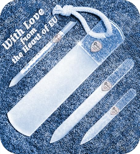 Gladzy Czech Glass Nail File Set - All-in-One Manicure & Pedicure Kit