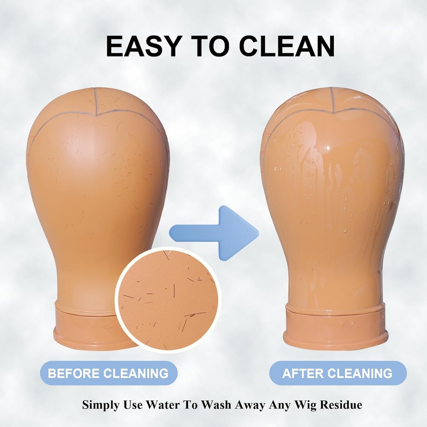 TESCOGO 22 Inch Pre-Marked Mannequin Head for Wig Making, Effective Wig Head with Guide Lines, Suitable for Most Stands, Durable and Sturdy for 10 Years