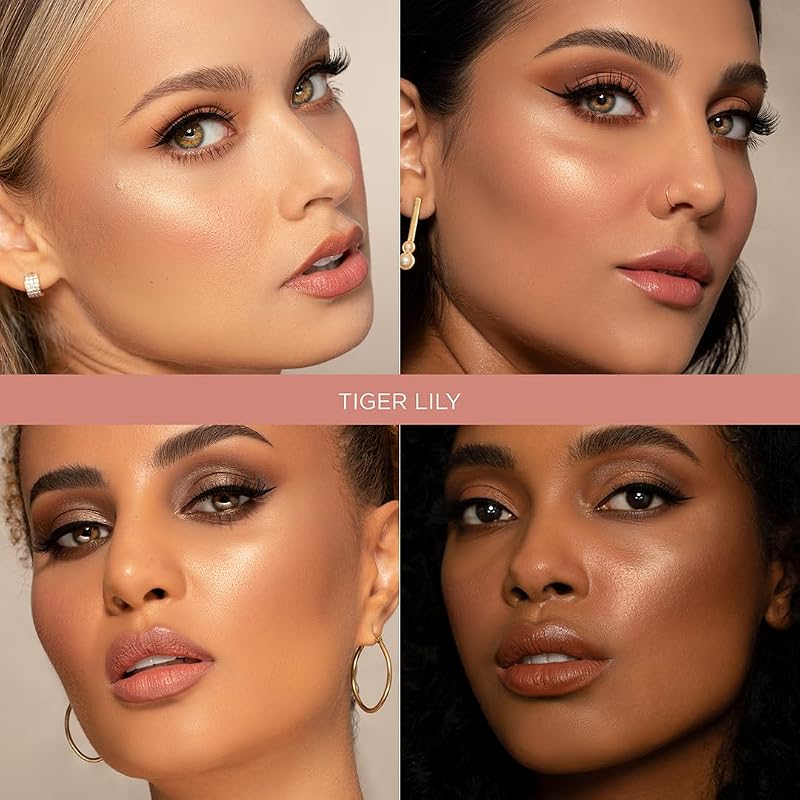 Tiger Lily Sigma Beauty Peachy Gold Metallic Blush Palette - Long-Wear Pressed Powder, Gluten Free, Cruelty Free, Vegan Makeup (Variation: Tiger Lily+2.37 Ounce)