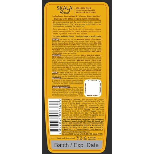 SKALA - Linha Brasil - Kit Maracuja e Oleo De Pataua Shampoo e Condicionador (2 x 325 Ml) - (Brazil Collection - Passion Fruit and Pataua Oil Shampoo & Conditioner Set (2 x 11 Fl Oz))