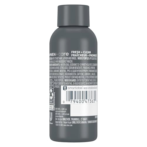 DOVE MEN + CARE Fortifying 2 in 1 Shampoo and Conditioner for Normal to Oily Hair Fresh and Clean with Caffeine Helps Strengthen Thinning Hair 3 oz (Pack of 12)