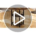 Round Dining Table for 2 with Two-Tier Storage - Rustic Brown & Black, 31.5" Kitchen Table for Small Spaces