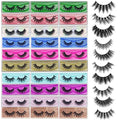 30 Pairs Faux Mink Eyelashes Bulk Set - Natural Fluffy 12-20mm 5D Fake Lashes, Reusable for Makeup & Beauty