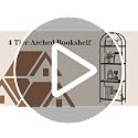 Black 4-Tier Arched Bookcase - Industrial Open Shelving Unit, 71.3" Tall