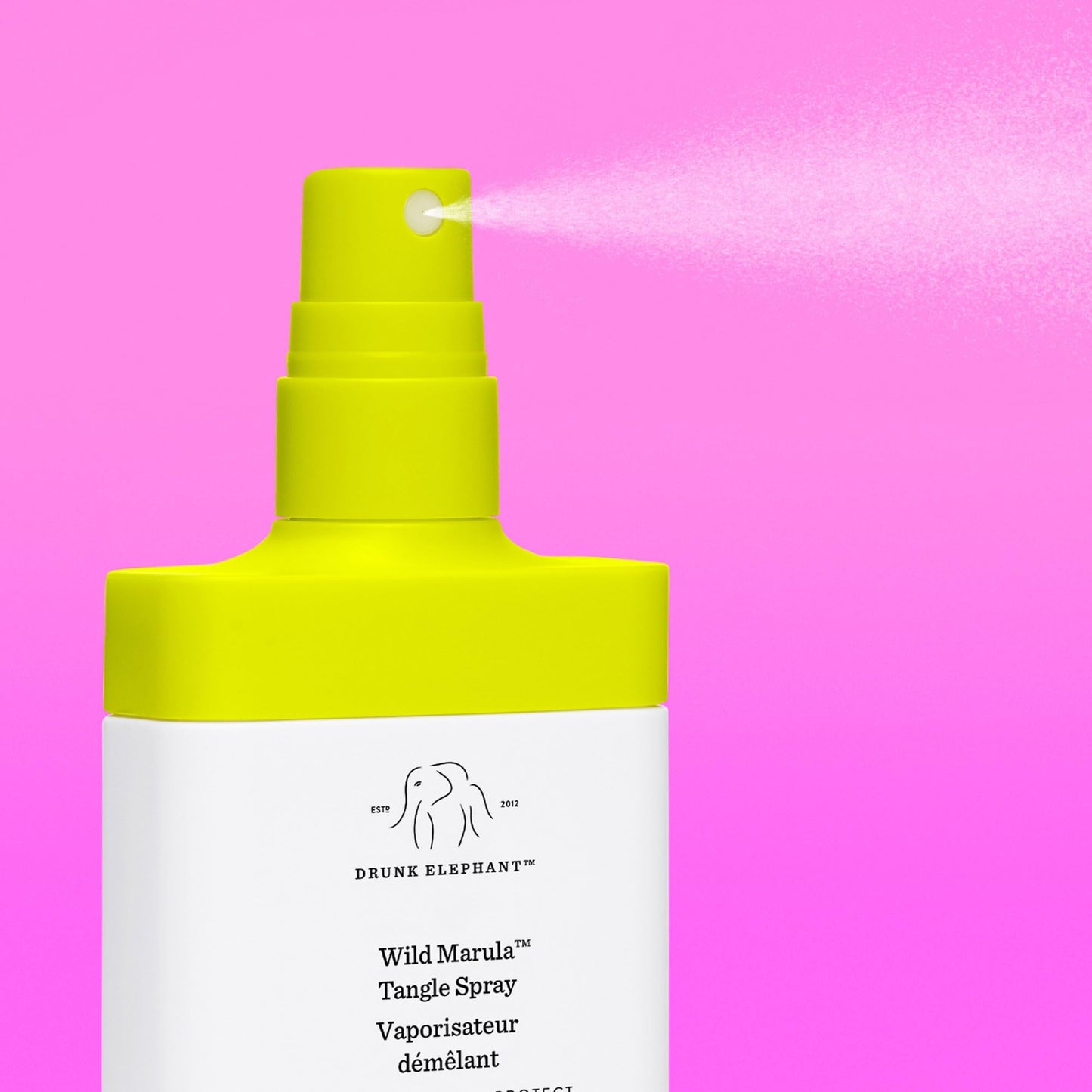 Drunk Elephant Wild Marula Tangle Spray - 120 ml/4 fl oz - Detangler and Heat Protectant - Clean Clinical - Sulfate-Free - Cruelty-Free - Dermatologist-Tested - Free of Essential Oils, Silicones, SLS