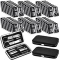 Geosar 50 Set Black Travel Manicure Kit - 8-in-1 Professional Nail Clipper & Grooming Tools