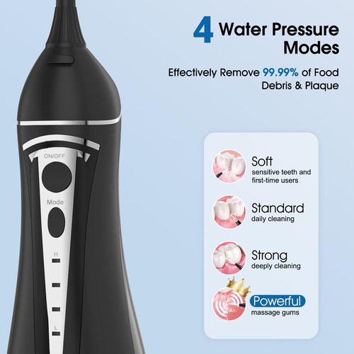 Water Flosser for Teeth Pick Cordlesss,Beautypick Portable Electric flossers for Teeth Cleaning and Flossing,300ML Braces Oral Irrigator, Rechargeable Waterproof Dental Picks for Home Travel