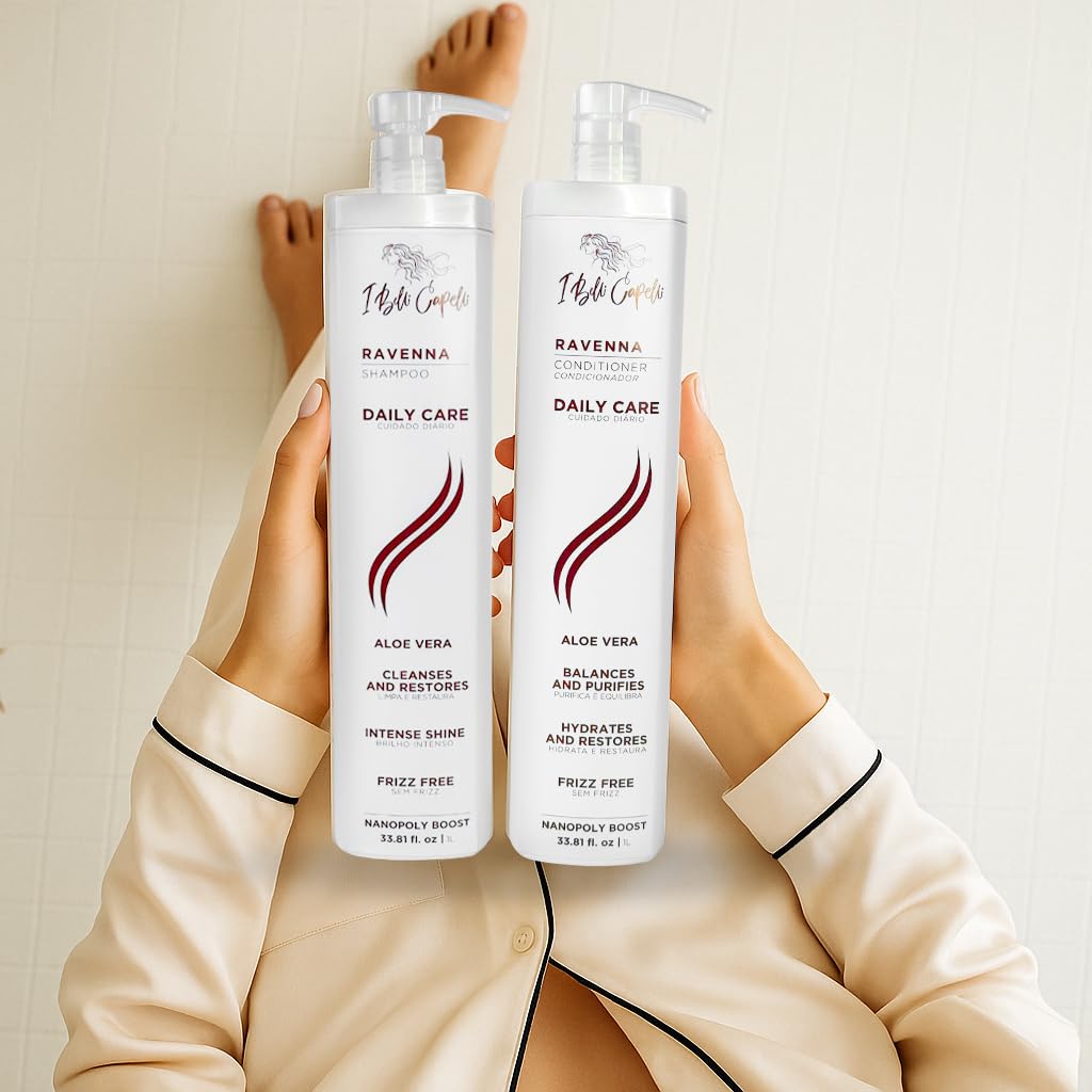 I Belli Capelli Ravenna Aloe Vera Hydration Shampoo - Paraben-Free, Daily Care for Soft, Shiny, and Lightweight Hair - Anti-Breakage & Anti-Hair Loss (1L/33.8 fl.oz)