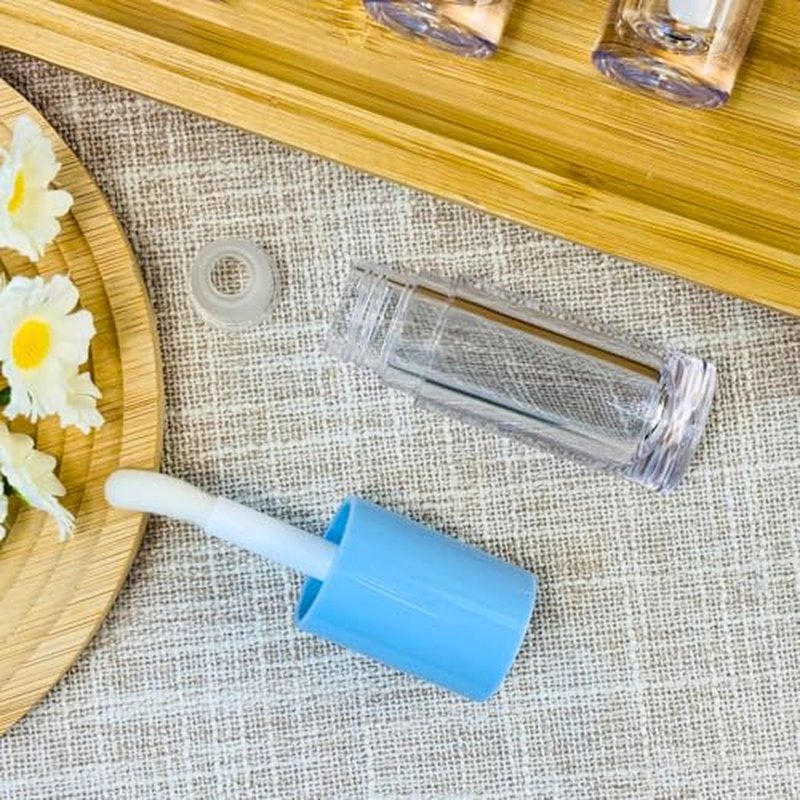 10PCS Empty Lip Gloss Tubes,6ml Blue Containers Empty With Thick Wand, For DIY Lip Gloss Making