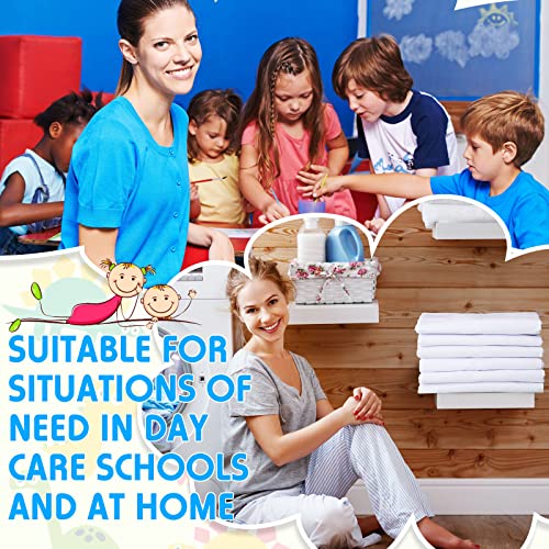 Daycare Cot Sheets - 20 Pack Fitted Cotton Bedding for Toddler Cots - White, Classic Style
