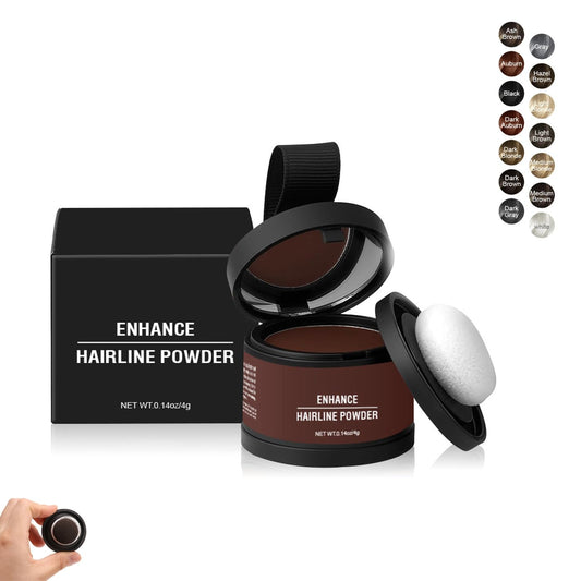 Instant Hair Powder, Hair Powder for Women and Men, Fills in Hairline, Easy to Apply and Color(Hazel Brown)