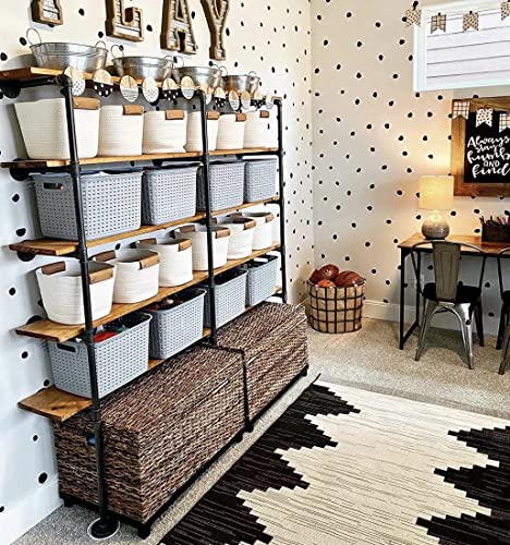 Industrial Pipe Wall Shelf 14-inch Deep 2-Pack - DIY Open Bookshelf & Home Organizer