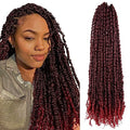 Pre-Twisted Passion Twist Crochet Hair 30 Inch - Ombre Burgundy, Pack of 8