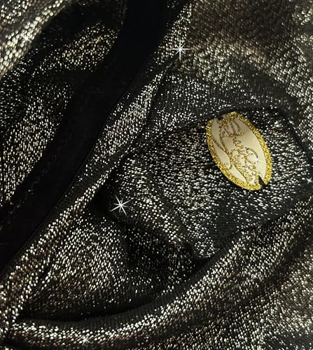 Black Gold Pre-Tied Knit Headscarf for Women Sparkle Collection Handmade ShariRose