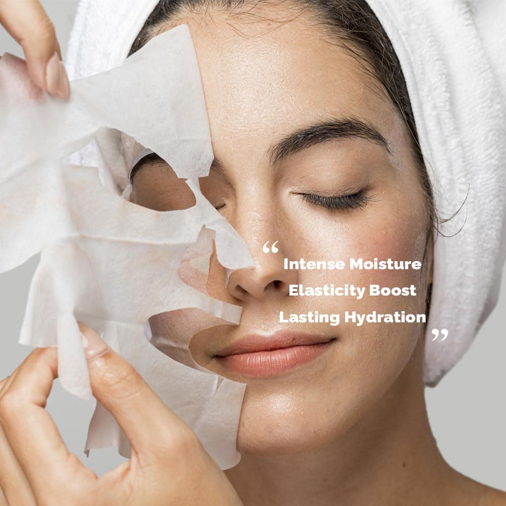 PRETTYSKIN Premium Essential Sheet Mask Gold Snail 23g-Intense Mositure, Lasting Hydration (Pack of 10)