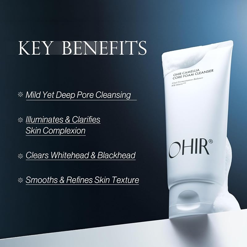 White Camellia Glutathione Foam Cleanser 200ml – Gentle Eczema-Safe Facial Cleanser