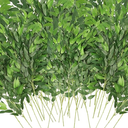 WONICE 40-Pack Artificial Italian Ruscus Greenery Stems - 70cm Faux Garlands for Weddings & Home Décor