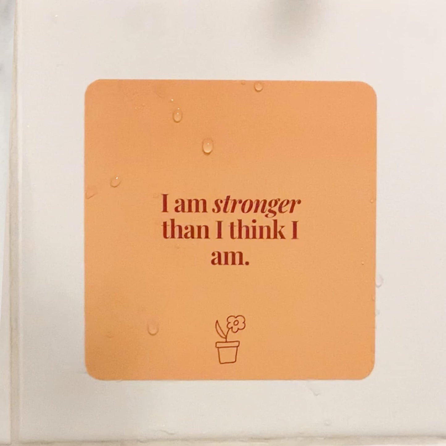 Self Care Shower Waterproof Affirmation Cards For Shower For Anxeity [Waterproof] By Positive Manifest For Women Meditation Cards and Daily Motivational Self-Empowering Quotes Girl Boss 15 Stress