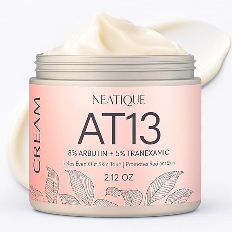 Arbutin 8% + Tranexamic Acid 5% Cream, 80,000ppm Arbutin, 50,000ppm TXA, AT13 Complex Facial Cream for Niacinamide, Glutathione, Dark Spots, Freckle, Blemishes, Pigmentation, 60ml, 2 fl.oz.