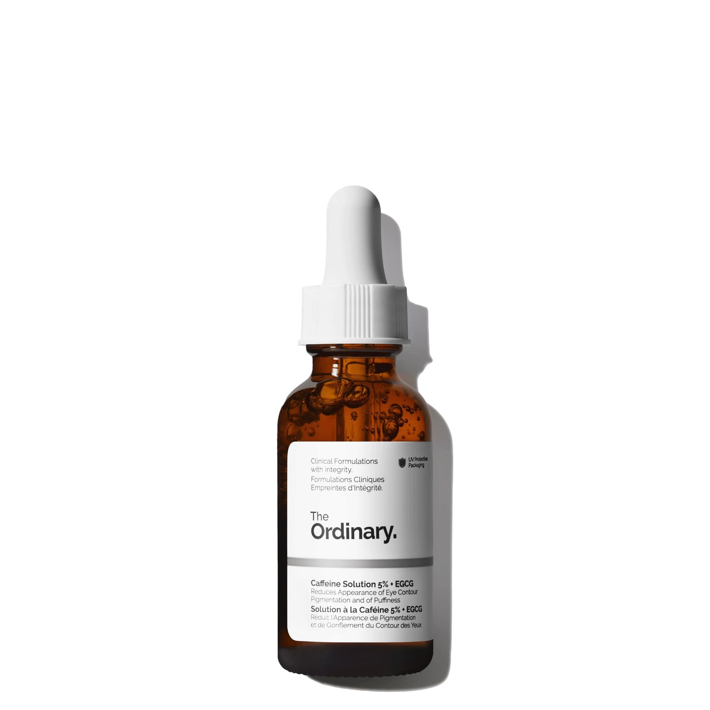 The Ordinary Caffeine Solution 5% + EGCG, Depuffing Eye Serum for Dark Circles and Tired Eyes, 1 Fl Oz