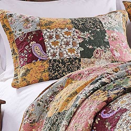Greenland Home Antique Patchwork Cotton Quilt Set King California King 3-Piece