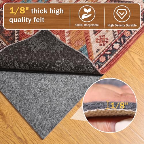 9x12 ft Waterproof Rug Pad Non-Slip Felt Carpet Cushion for All Floors