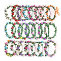 22 Pcs Multicolor Flower Crown Headbands Set - Festival, Wedding, Party Accessories (Variation 22)