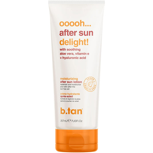 B.TAN After Sun Lotion | Ooooh Aftersun Delight - Aloe Vera & Hyaluronic Acid, Sun Burn Pure Skin Relief, Moisturizing, Soothing, Face & Body Cream, 7 Fl oz