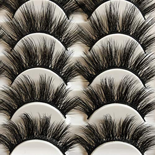 GMAGICTOBO False Eyelashes 20MM Thick Mink Lashes Pack 16 Pairs Dramatic Fake Eyelashes 2 Styles 5D Long Soft Handmade Eye Lashes Multipack