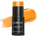 LOKFAR Orange Face Paint Stick, Orange Body Paint Halloween Face-Paint Make Up, Orange Eye Black Stick for Sports, Waterproof Full-Coverage Orange Face Makeup for Halloween Pumpkin Tige Cosplay Makeup