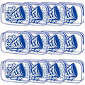 Kacctyen 12 Pcs Cheer Makeup Bag Cheer Gifts Bulk for Team 7 x 4.7 x 2.4'' Cosmetic Bag Cheerleader PVC Makeup Case Clear Toiletry Zipper Pouch for Cheerleading Teammates Party Supplies(Dark Blue)