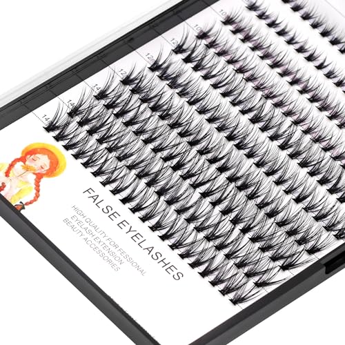 ¡æVAYATOR False Eyelashes 20D 200pcs D Curl 8-20mm Mixed Mink Eyelashes Extension Natural Faux Eyelashes Individual Lashes Makeup Tools(10-12-14-16mm Mixed)