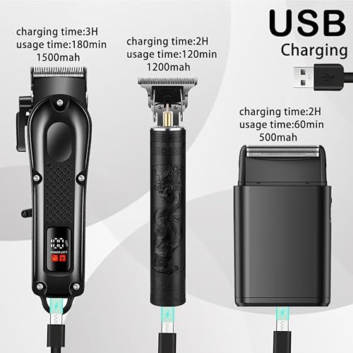 Hair Clippers Set for Men, Hair Clippers & Trimmers & Electric Foil Shaver, Hair Cutting Tools for Home Haircuts, Fading, Beard Trimming, Suitable for Beginners