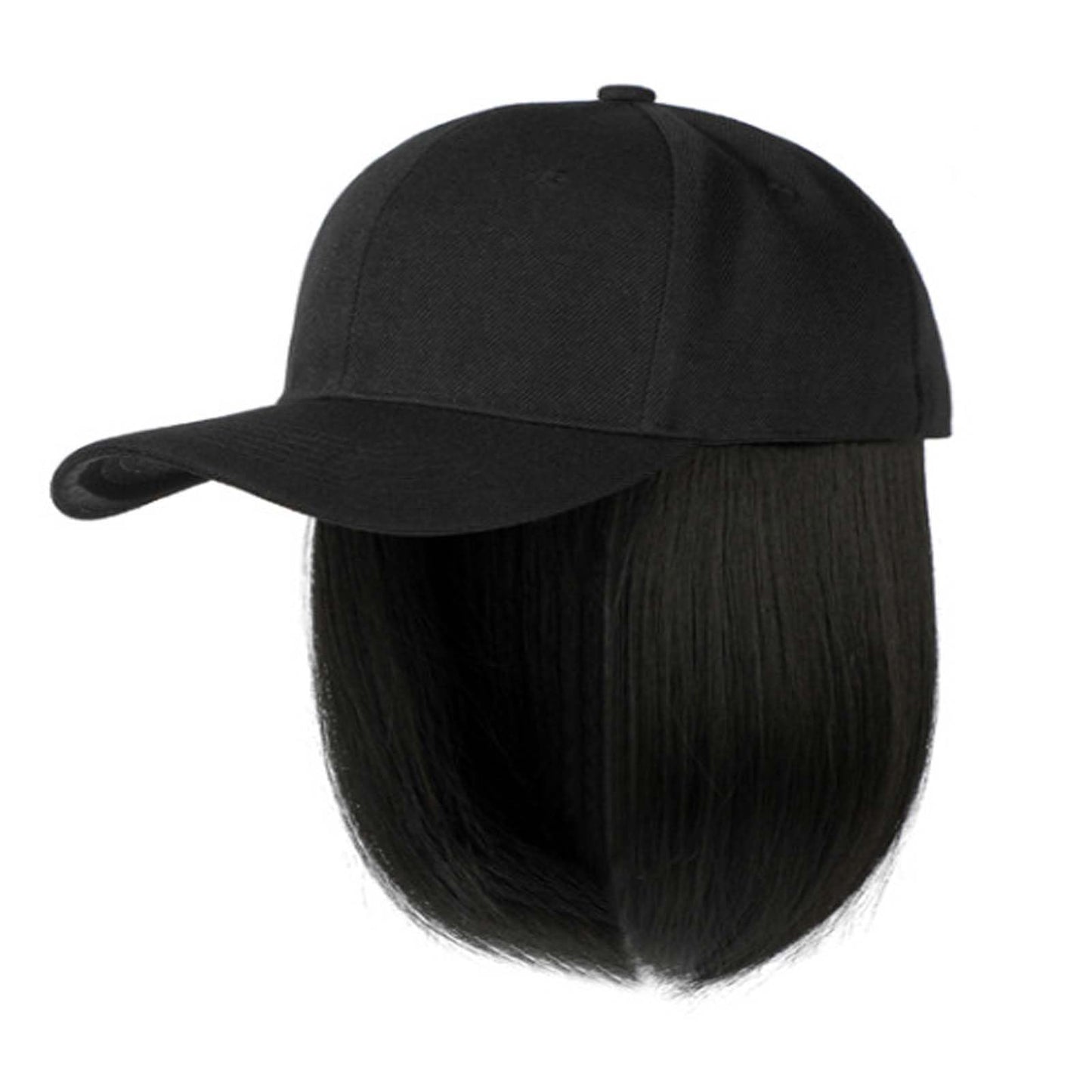 WUODHT Wbaseball cap wigs for black women human hair African Kinky Curly bob wig Duck Tongue cap wig braids