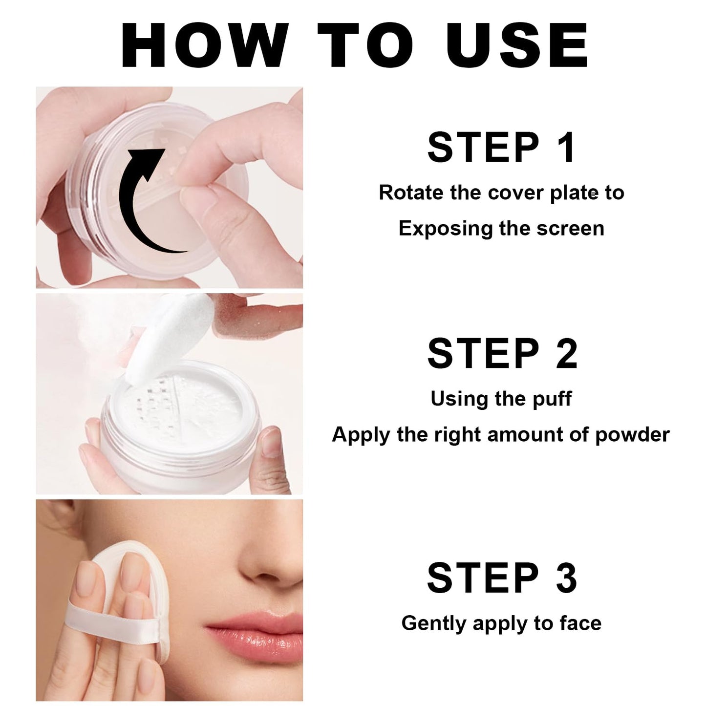 Meilury Sunscreen Mineral Setting Powder, SPF 35, Talc-Free, Blurring Finishing Powder, Buildable Lightweight Coverage, for Matte Base Makeup (#01 Translucent Setting Makeup)