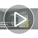 Brushed Nickel Retractable LED Vanity Lights - 32 Inch 5CCT Dimmable Bathroom Mirror Fixture