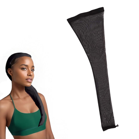 Hair Weave sleeve for locs, Hair Sleeves For Locs Women, Hairweave Sleeve For Locs With Drawstring, It Has Both Hair Care Functions, Is Light To Carry, And Can Be Stretched Flexibly (Black)