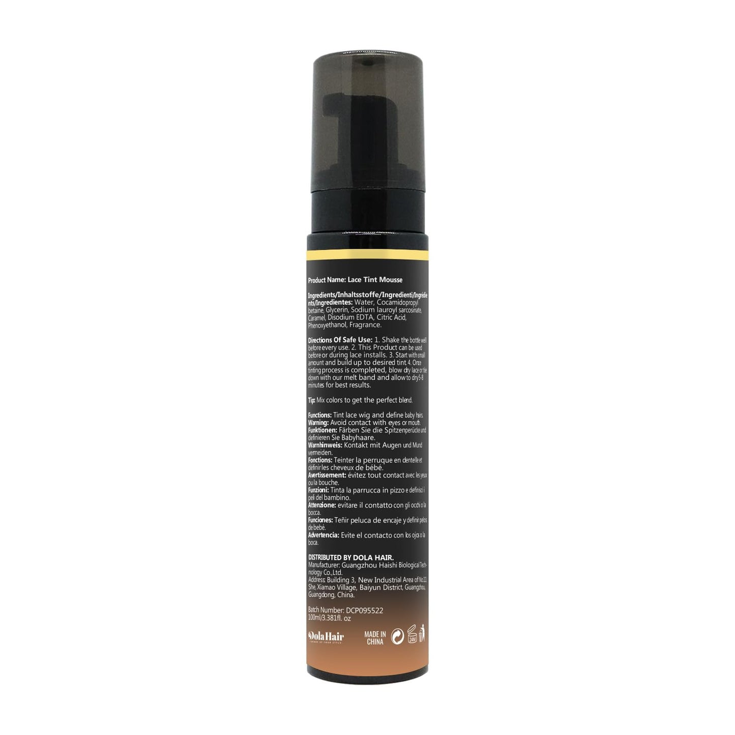 Dolahair Lace Glue Kit - Complete Set with Lace Tint Mousse, Wig Installation & Melting Spray(Medium Brown)