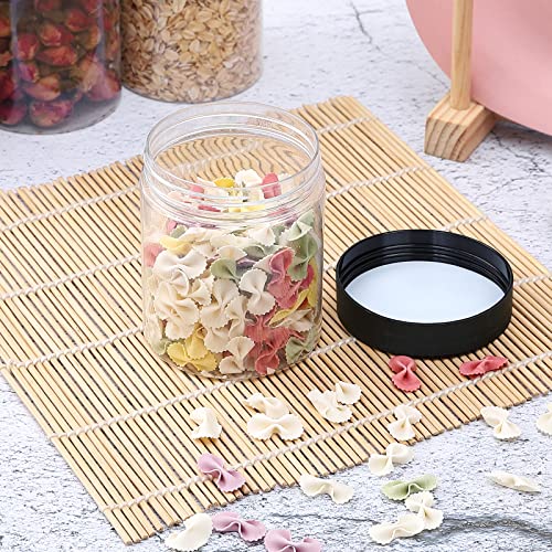 48 Pack Refillable Plastic Jars with Screw-On Lids for Food & Crafts