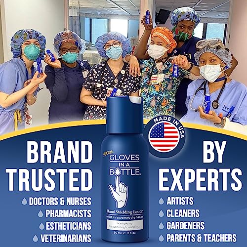 Gloves In A Bottle Shielding Lotion 3-Pack Travel Size Hand Moisturizer for Dry Skin