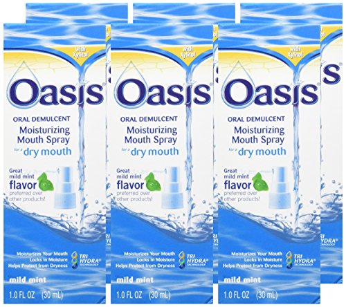 Dry Mouth Spray 1 oz Pack of 6 - Soothing Oral Hydration & Breath Freshener