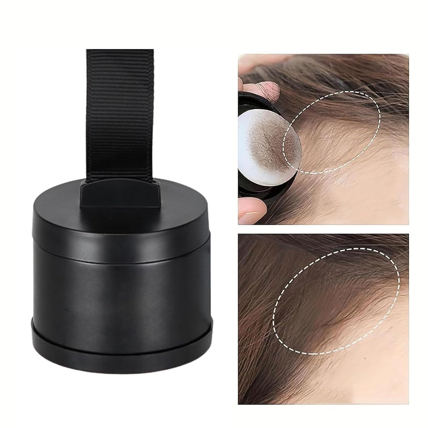 Covrix Instant Hair Powder,Covrix Hairline Powder,Hairline Concealer Powders,Gray Hairs Coverage Touch up for Women & Men, Hairline Root Touch Up Hair Color (3pc Black)