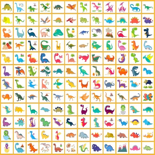 Partywind 408 PCS Dinosaur Kids Temporary Tattoos, Individually Wrapped Cut Tattoos for Party Supplies Favors, Boys Birthday Games Goodie Bag Stuffers, Dinosaur Decorations