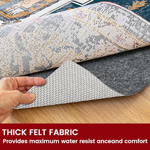 AEHISDHIE 9x12 ft Waterproof Rug Pad Non-Slip Felt Carpet Cushion for All Floors
