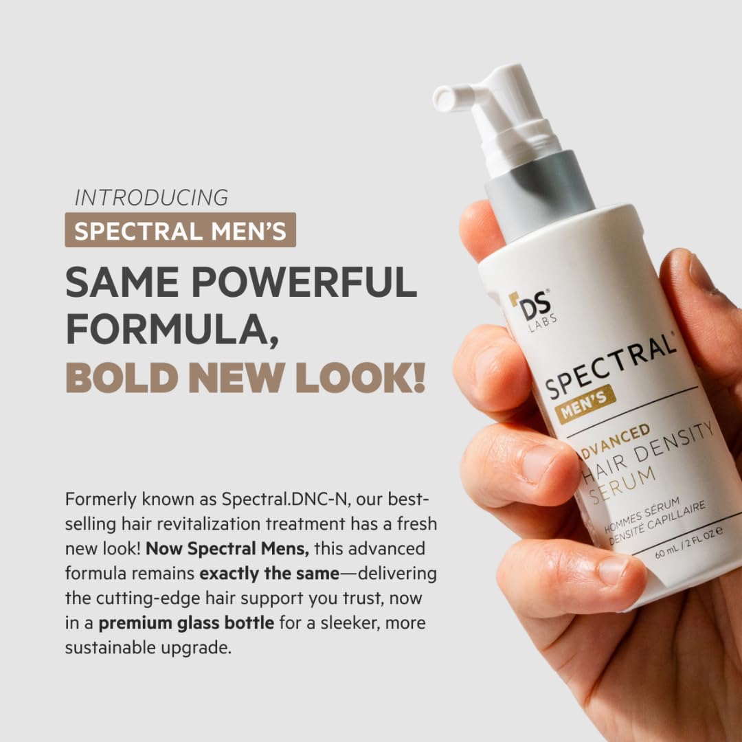 DS Labs Spectral Men's Formally Spectral.DNC-N - Hair Density Serum, Strengthening, Thickening, Minimize Shedding, Color Safe, 60mL, Packaging May Vary