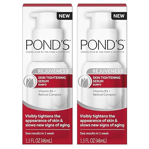 Pond's Skin Tightening Serum Visibly Tightens The Appearance Of Skin & Helps Slow New Signs of Aging Rejuveness Face Serum 1.5 Oz - 2 PACK