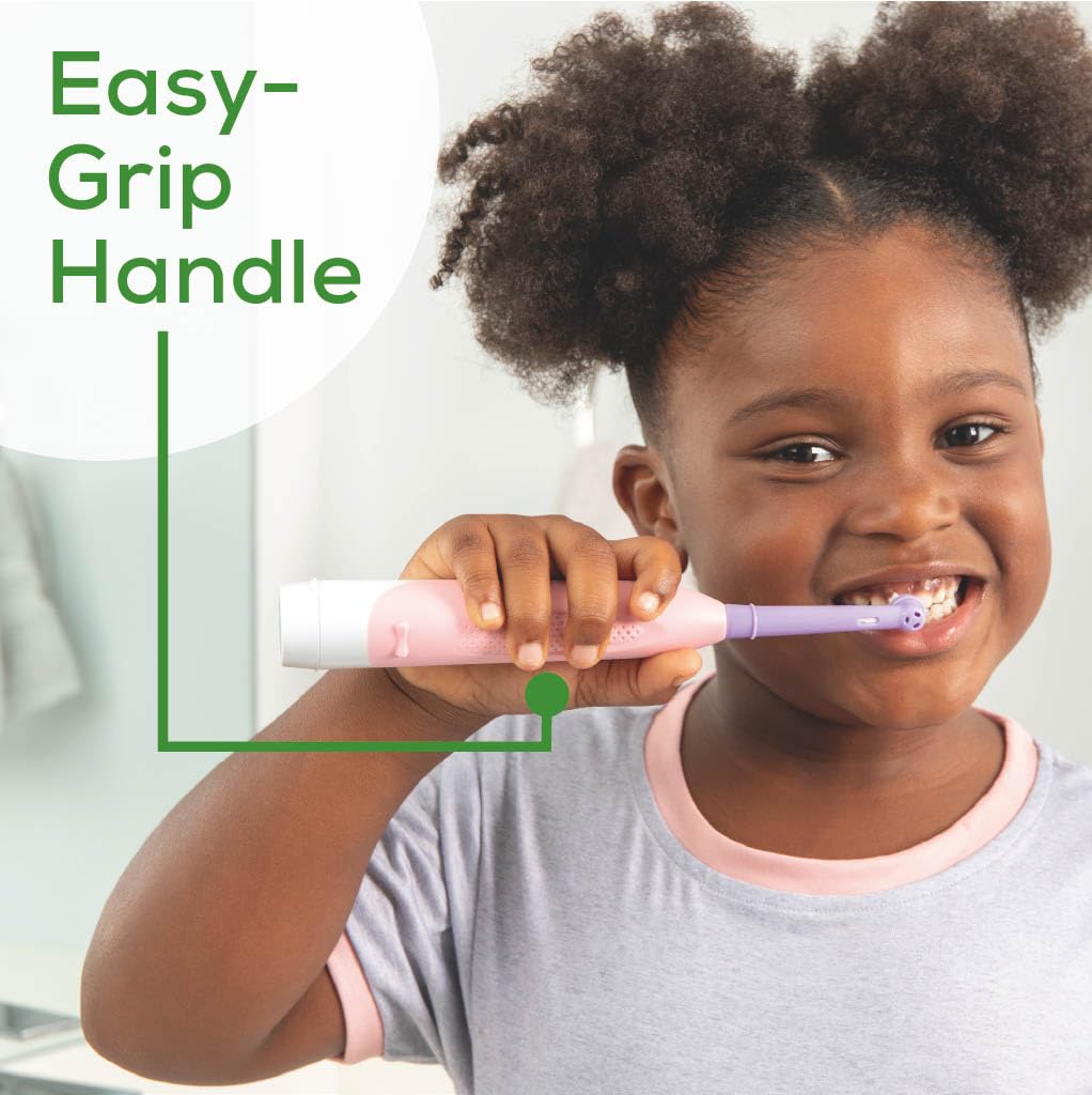 Beurer TB10 Kids Electric Toothbrush Kit - Fun Polly The Panda Cap with 2 Extra-Soft Brush Heads to Help Remove Plaque, 2 Minute Timer, and Rinse Cup, BPA-Free, Safe for Ages 3+