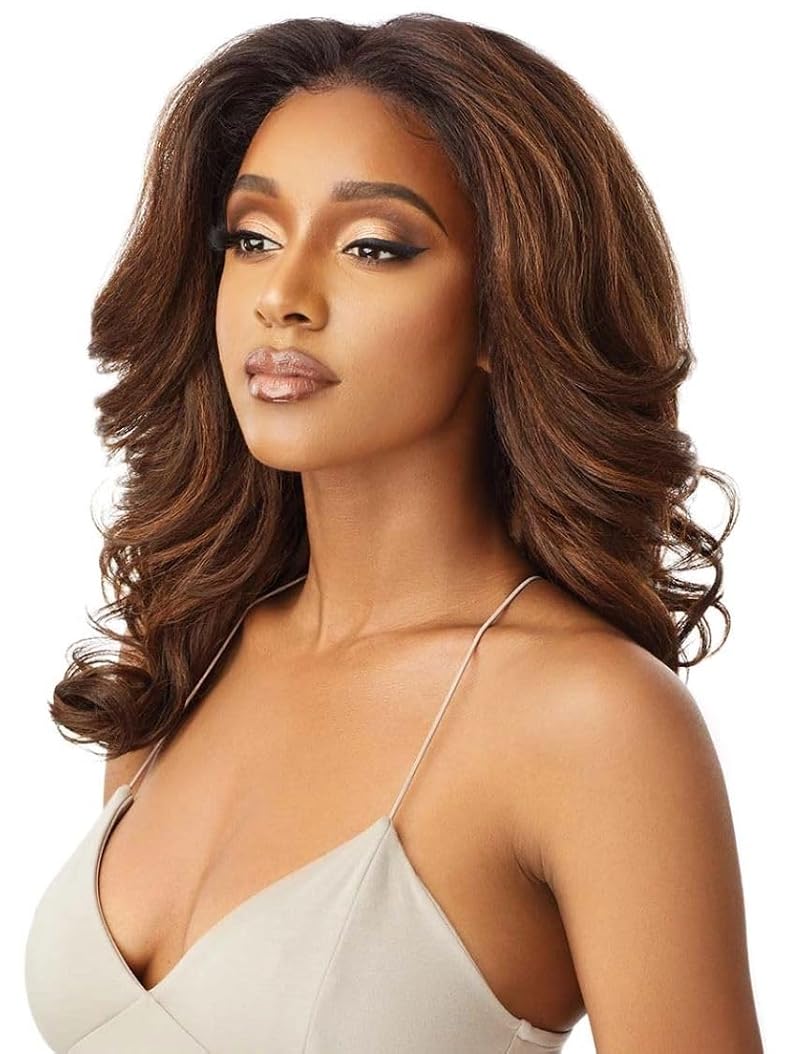 Outre Julianne Lace Front Wig – 13x6 HD Transparent Frontal, Jet Black, Hand-Tied