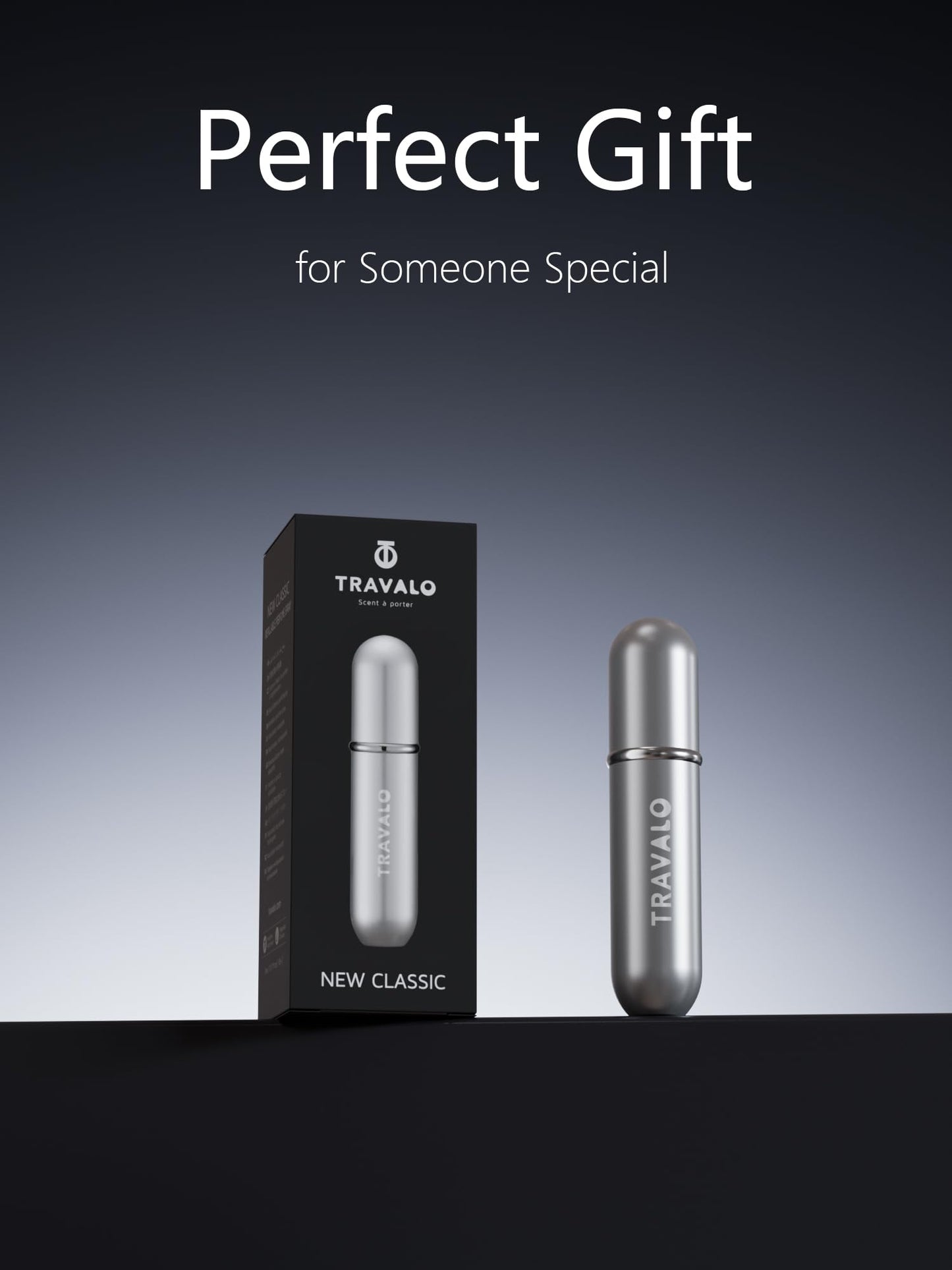 TO TRAVALO NEW CLASSIC Refillable Perfume Atomizer, Bottom Filling Fragrances Perfume Bottle, Mini Cologne Dispenser, Travel sized (SILVER)